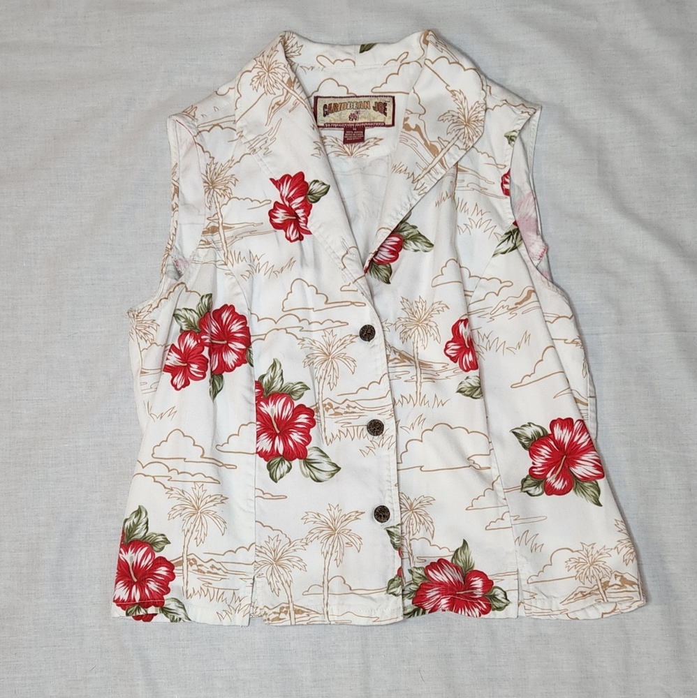 Caribbean Joe button up tank